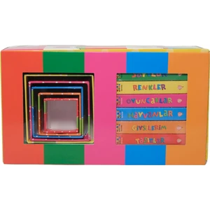 Kutu Kutu Kavramlar - 6 Kutu + 6 Kitaplık Eğitici Set