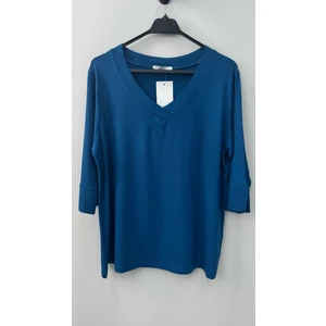 Kadın Büyük Beden Bantlı V Yaka Bluz 1919-25