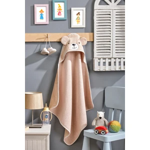Bebesoft Unisex Bebek Kundak Banyo Havlusu – Ayı Temalı, %100 Pamuk, Yumuşak Dokulu, Kapüşonlu