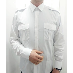 Apoletli Logosuz Uzun Kol Pilot Gömlek