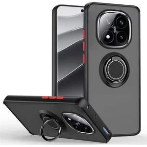 Xiaomi Redmi Note 14 Pro Plus Uyumlu Kılıf Montreal Yüzüklü Standlı Arkası Buğulu Siyah