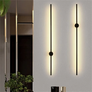 Modern Dekoratif LED Duvar Aplik 70CM Siyah