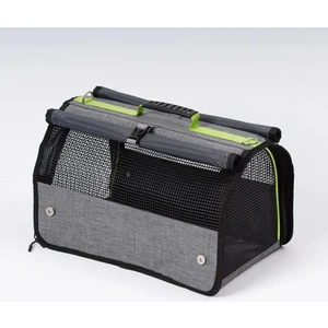 Brave Paws Flybag Plastik Yırtılmaz Fileli Kedi ve Köpek Taşıma Çantası Seyahat Çantası Gri 45X25X26CM