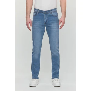 Regular Fit Likralı Erkek Denim Kot Pantolon Mavi