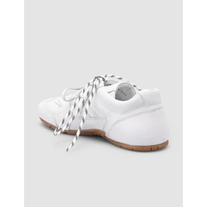 %100 Hakiki Deri Beyaz Kadın Sneaker