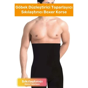 Özel Üretim Göbek Düzleştirici Toparlayıcı Bel Inceltici Erkek Duble Boxer Korse