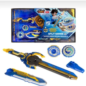 Oyuncak Nado Beyblade Işıklı Kılıç Infinity Nado Split Serisi - Kutsal Kalkan Çift Ejderha 38 cm