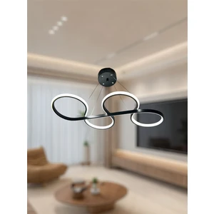 Ey Shop Modern Siyah Yılan Model Tek Renk LED Avize