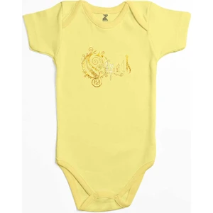 Z zepplin Opeth Logo Classic Sarı Renk Bebek Body Zıbın