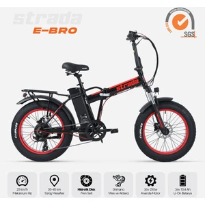 Strada Cycles E-Bro Hidrolik Disk Fat Bike Katlanabilir 20 Jant Elektrikli Bisiklet