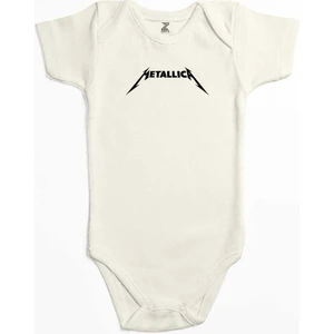 Z zepplin Metallica Classic Logo Ekru Renk Bebek Body Zıbın