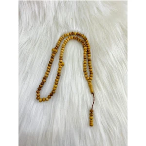 Doğal Şimşir Ağacı Dua Namaz Ibadet Tesbihi Açık Kahve / Tek Ebat