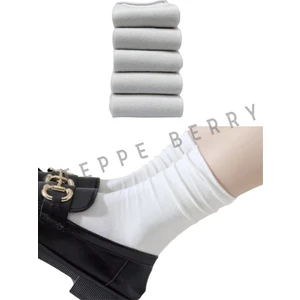 5 Çift Kadın Çok Renkli Lastiksiz ve Dikişsiz Roll Top Çorap