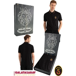 Orijinal Lisanslı Match Day Polo Yaka Siyah T-Shirt Hediyelik Ahşap Kutulu