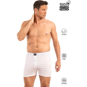 Özkan Underwear 0041 Erkek Şardonlu Pamuklu Düğmeli Penye Boxer