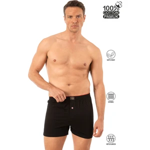 Özkan Underwear 0041 Erkek Şardonlu Pamuklu Düğmeli Penye Boxer