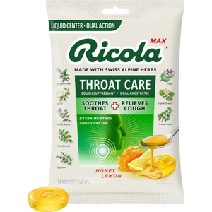 Ricola Max Made Wıth Swıss Alpıne Herbs Throat Care Honey Lemon 34 Wrapped Drops