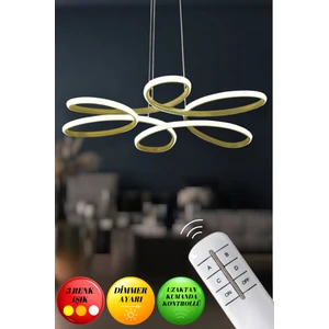 Nipul Sarkıt Modernultra Süper Işık Ledli Avize 3 Renk Kumandalı