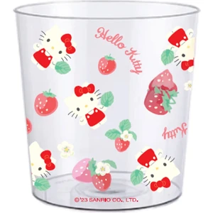 Sanrio  Çiçek Desenli Şeffaf Çöp Kovası Hello Kitty