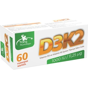 Torq Nutrition D3K2 (1000 Iu / 11,25 Mcg) - 60 Yumuşak Kapsül