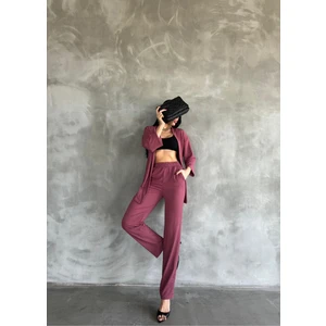 Yazlık Bürümcük Kumaş Kimono Alt Üst Takım