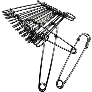 Çengelli Iskoç Etek Iğnesi Siyah 8,9 cm