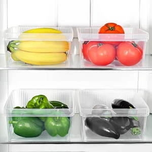 Meleni Home 4 Adet Dolap Içi Buzdolabı Düzenleyici - Meyve Sebze Saklama Kabı Buzdolabı Organizer Sepet 6 Litre