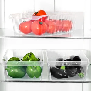 Meleni Home 3 Adet Dolap Içi Buzdolabı Düzenleyici - Meyve Sebze Saklama Kabı Buzdolabı Organizer Sepet 6 Litre