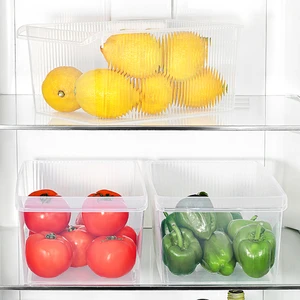 Meleni Home 3 Adet Dolap Içi Buzdolabı Düzenleyici - Buzdolabı Meyve Sebze Saklama Kabı Organizer Sepet 8 Litre