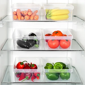 Meleni Home 6 Adet Dolap Içi Buzdolabı Düzenleyici - Meyve Sebze Saklama Kabı Buzdolabı Organizer Sepet 6 Litre