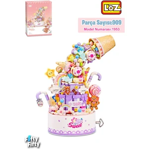 LOZ Ledli Müzik Kutulu Pasta 909 Parça Oyuncak Yapım Seti FFLZ-1953