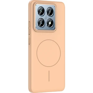 Xiaomi 14T Pro Uyumlu Kılıf Ruby M-Safe Özellikli Bej + Ekran Koruyucu