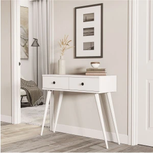 6031 Odesa (Ahşap Ayaklı) 2 Çekmeceli Dresuar Beyaz