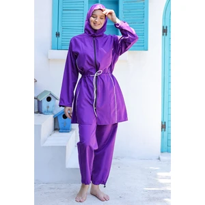 4'lü Tesettür Mayo Takımı 1453 - Mor