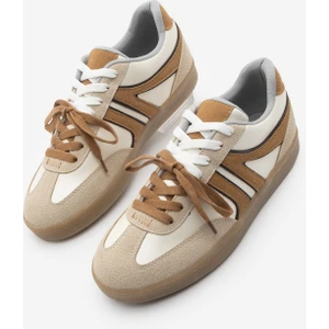 Kadın Sneaker Retro Çift Bağcıklı Spor Ayakkabı Forden Taba