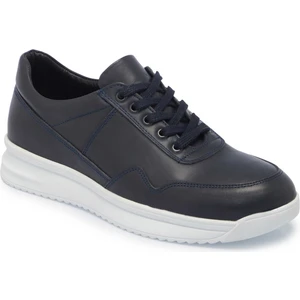 Lacivert Hakiki Deri Erkek Sneaker - E25I1AY57305-A31