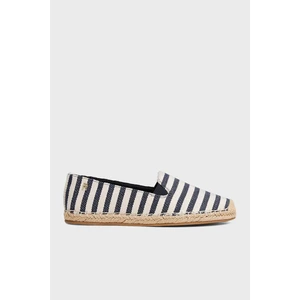 Tommy Hilfiger Çizgili  Pamuk Jüt Detaylı Espadril Bayan Espadril FW0FW08653 0gz