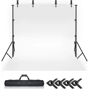 White Screen Beyaz Fon Perde 2X3 m Fotoğraf ve Ürün Çekimleri Için + Fon Standı