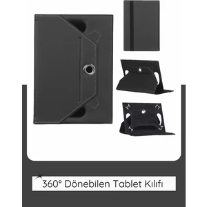 Onda Oliver Book A1 10.1'' Inç Universal 360° Döner Standlı Kapaklı Koruyucu Tablet Kılıfı