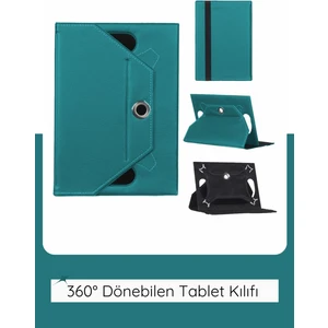 Onda Oliver Book A1 10.1'' Inç Universal 360° Döner Standlı Kapaklı Koruyucu Tablet Kılıfı