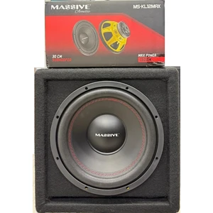 MS-KL12MAX L Port Mini Kare Kabinli 30 cm Subwoofer Bas 1500WAT 400W Rms Bufır