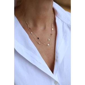 Yenigün Kuyumculuk 14 Ayar Altın Renkli Şans Yoncaları Kolye