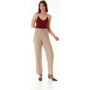 Bürümcük Kumaş Beli Bağlamalı Pantolon