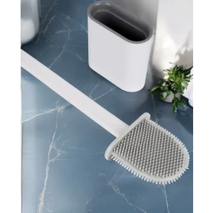 1 Adet Beyaz Silikon Klozet Fırçası Wc Klozet Fırçası Silikon Banyo Tuvalet Klozet Temizleme Fırçası