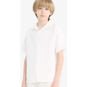 Erkek Çocuk Oversize Geniş Kalıp Polo Yaka Müslin Kısa Kollu Gömlek W3239A625HS