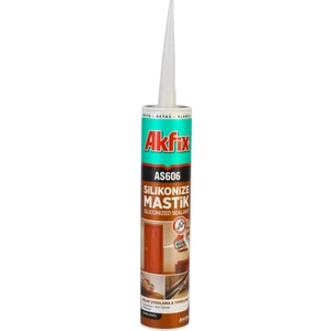 Kahve Akfix AS606 Silikonize Mastik