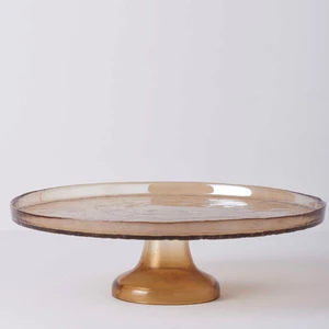 Gleam Cam 32 cm Ayaklı Servis Amber