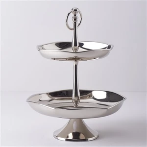 Wawe 21x27x34 cm 2 Katlı Servis Gümüş