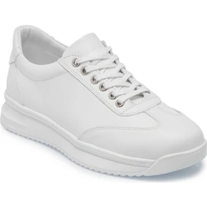 Beyaz Hakiki Deri Erkek Sneaker - E25I1AY57304-A26