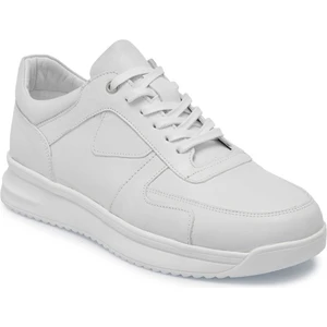 Beyaz Hakiki Deri Erkek Sneaker - E25I1AY57303-A26